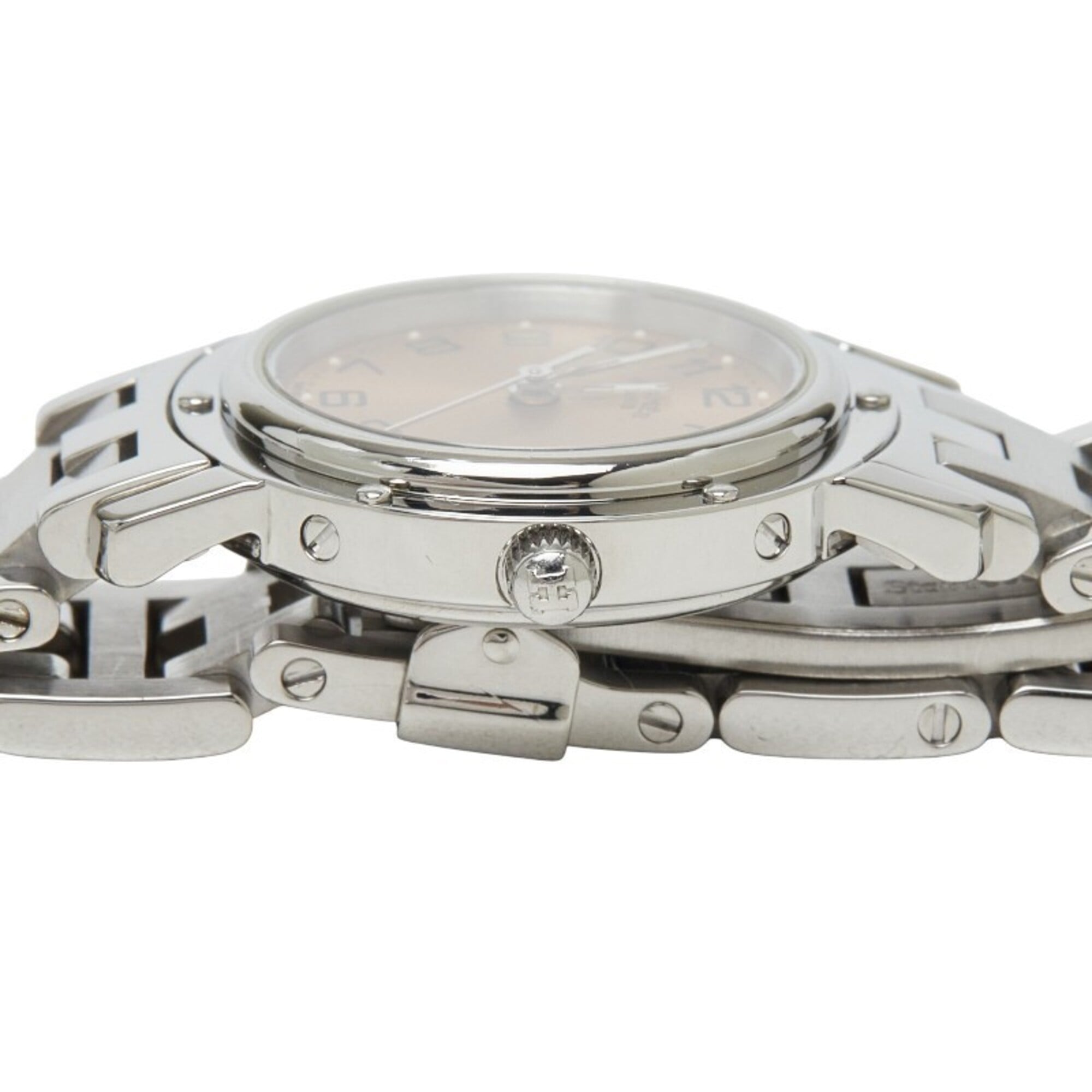 Hermes Clipper Watch CL4.210 Quartz Pink Dial Stainless Steel Women's HERMES — Good