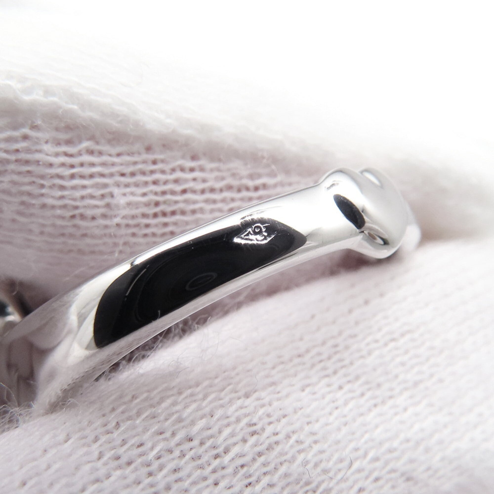 Christian Dior ring, Tete de Mort skull diamond, 18K white gold, ring size 55 — Like New
