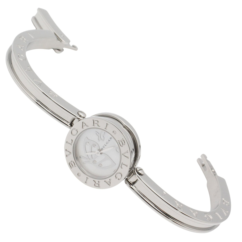 Bulgari BVLGARI B-zero1 Butterfly Watch, Stainless Steel, Diamond, Women's, White/White Shell, BZ22S — Very Good