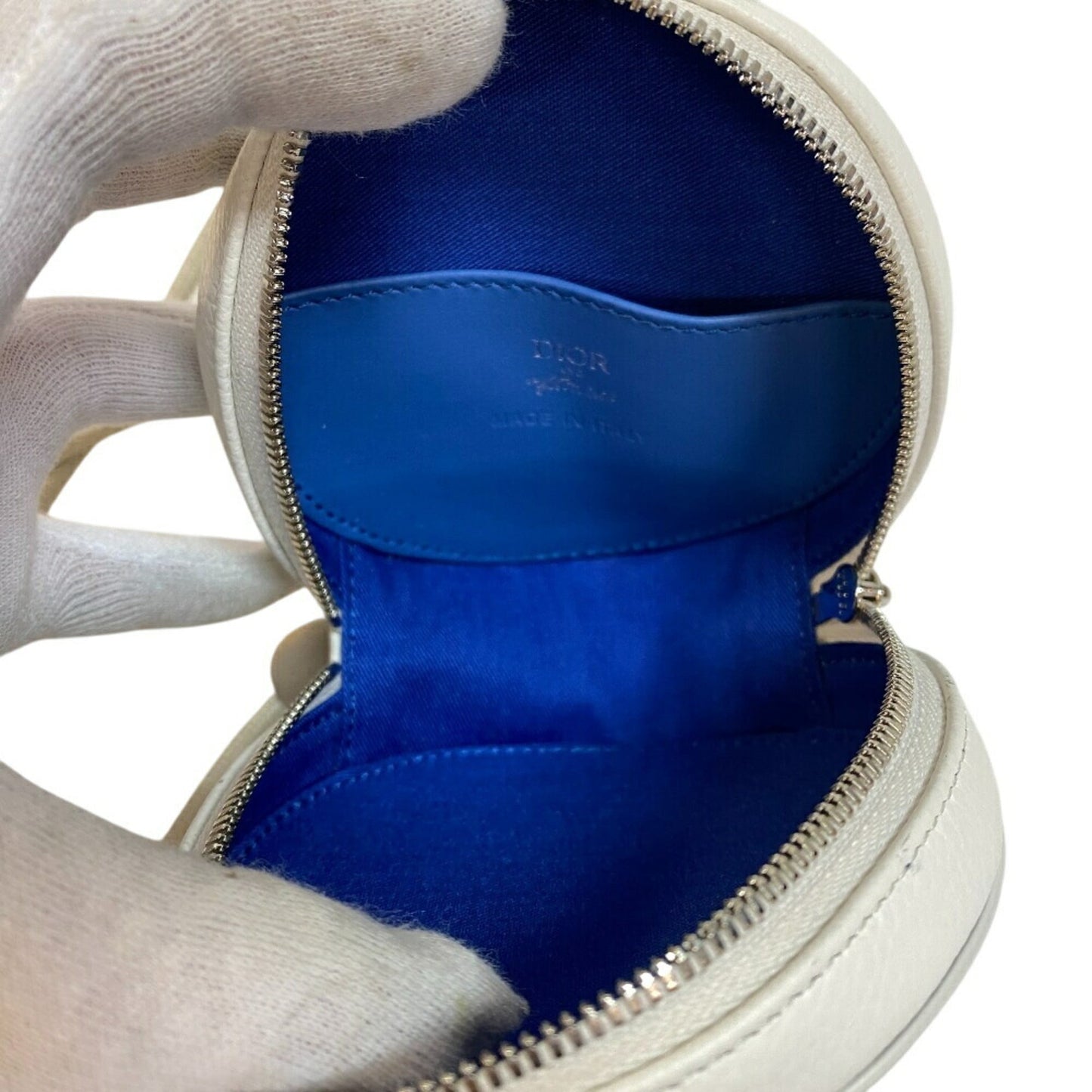 Christian Dior Yo-Yo Pouch with Strap, Dog, Hilton & Nell Collaboration, White, Unisex