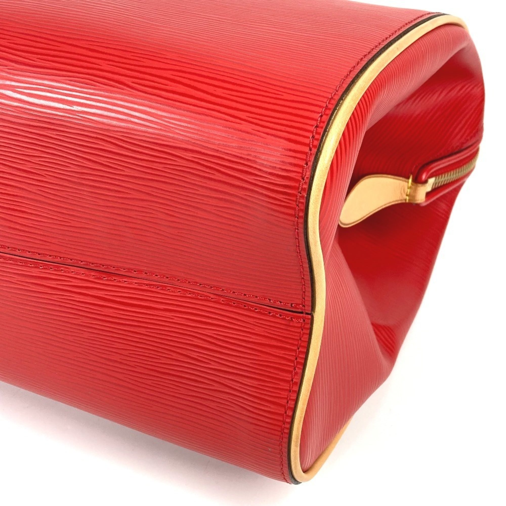 LOUIS VUITTON M93246 Epi Dock PM 2-Way Bag, Shoulder Mini Boston Handbag, Leather, Women's, Red — Like New