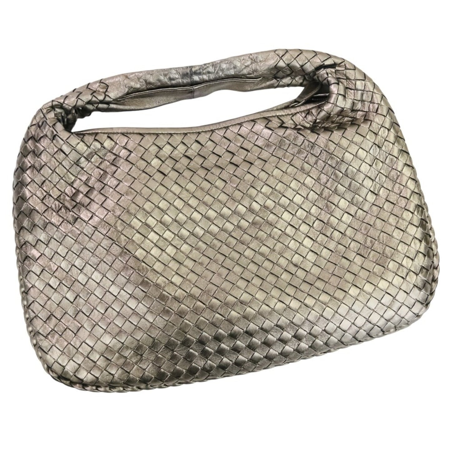BOTTEGA VENETA Intrecciato Leather Hobo One-Shoulder Bag 115653 in Metallic Color for Women