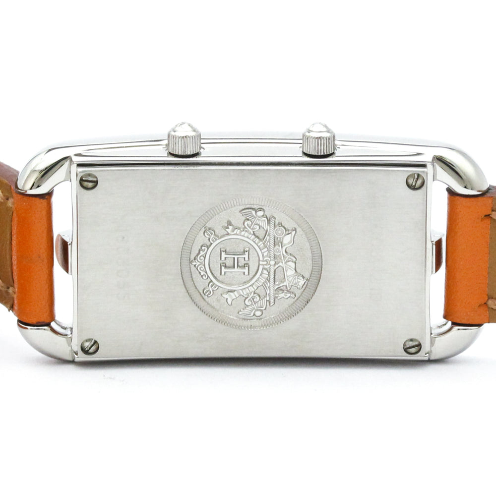 HERMES Cap Cod Deux Zones Steel Double Tour Watch CC3.210 Polished — Very Good
