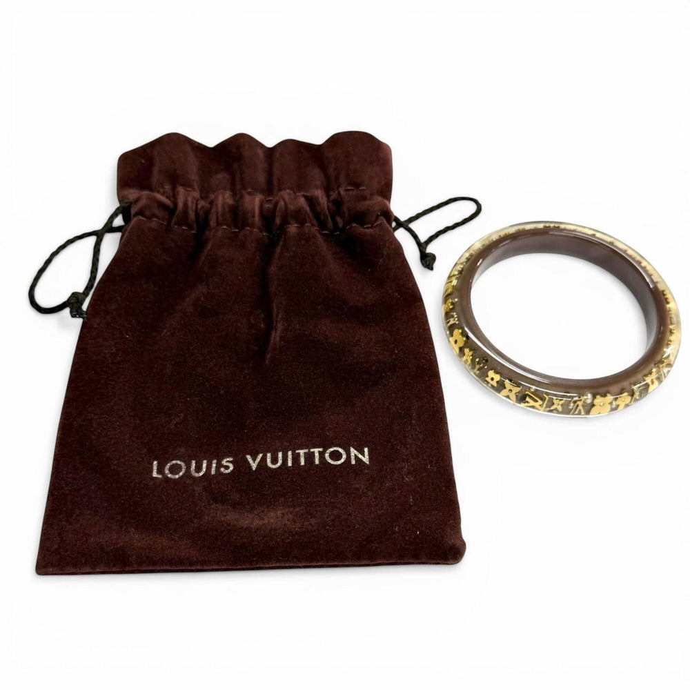 LOUIS VUITTON M65867 Bracelet Inclusion TPM Monogram Bangle Clear Brown Gold with Dust Bag Women's — Like New