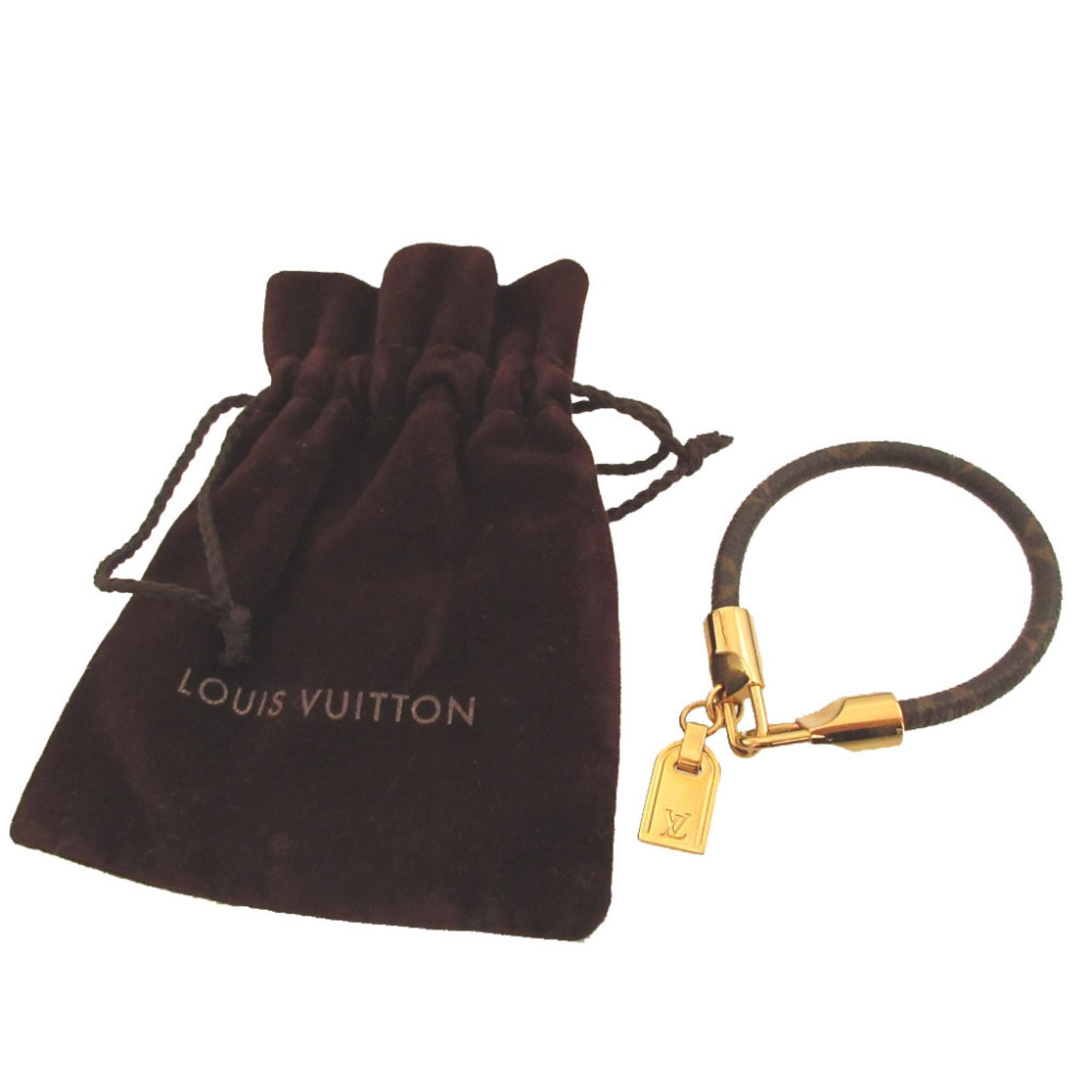 Like new Louis Vuitton Rack It Monogram Brasserie M6605F Brown Bracelet 0476LOUIS VUITTON — Like New