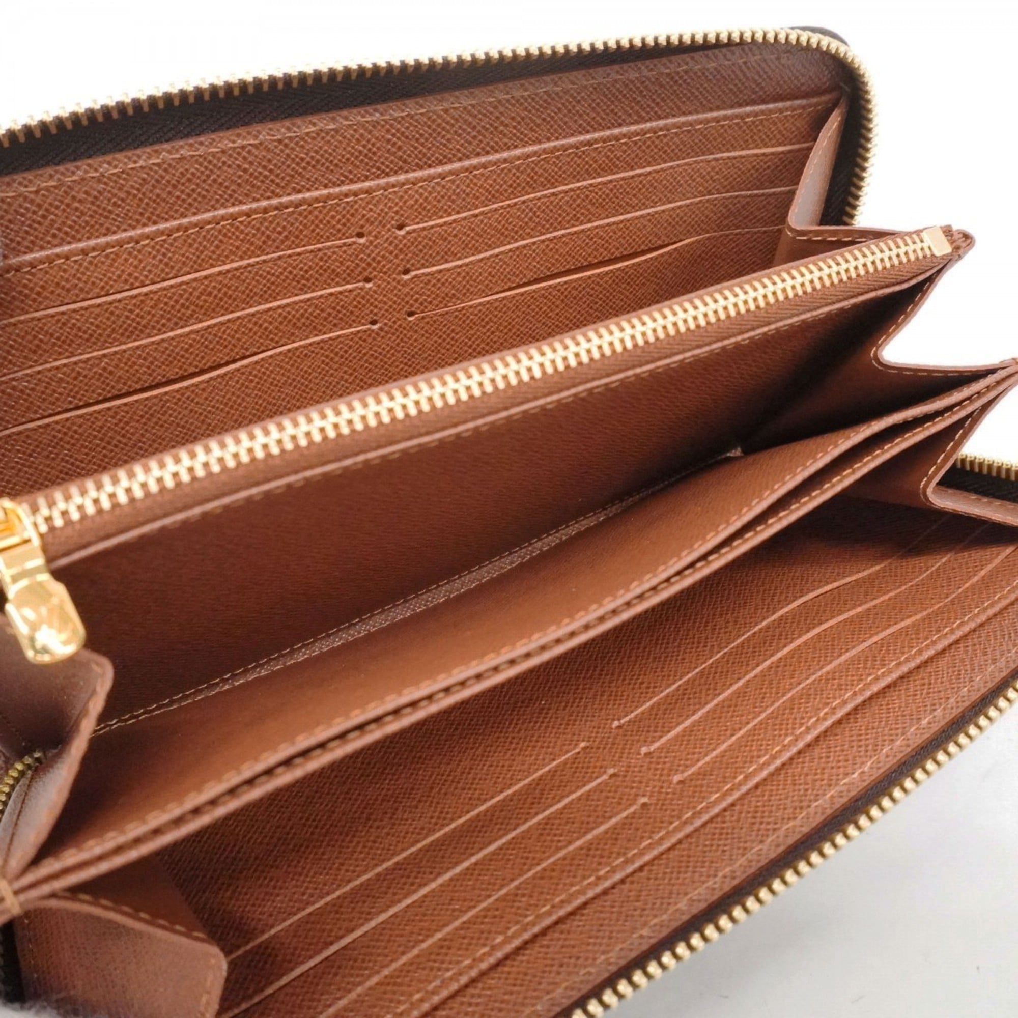 Louis Vuitton Monogram Zippy Wallet M60017 Brown Men's and Women's