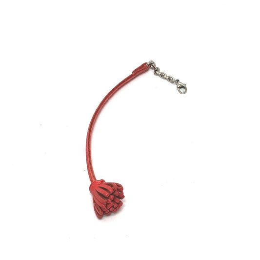 HERMES Carmencita Petite Pompon 17 Tassel Chain Charm by Anjo Miro, Women's, Rose Jaipur Pink