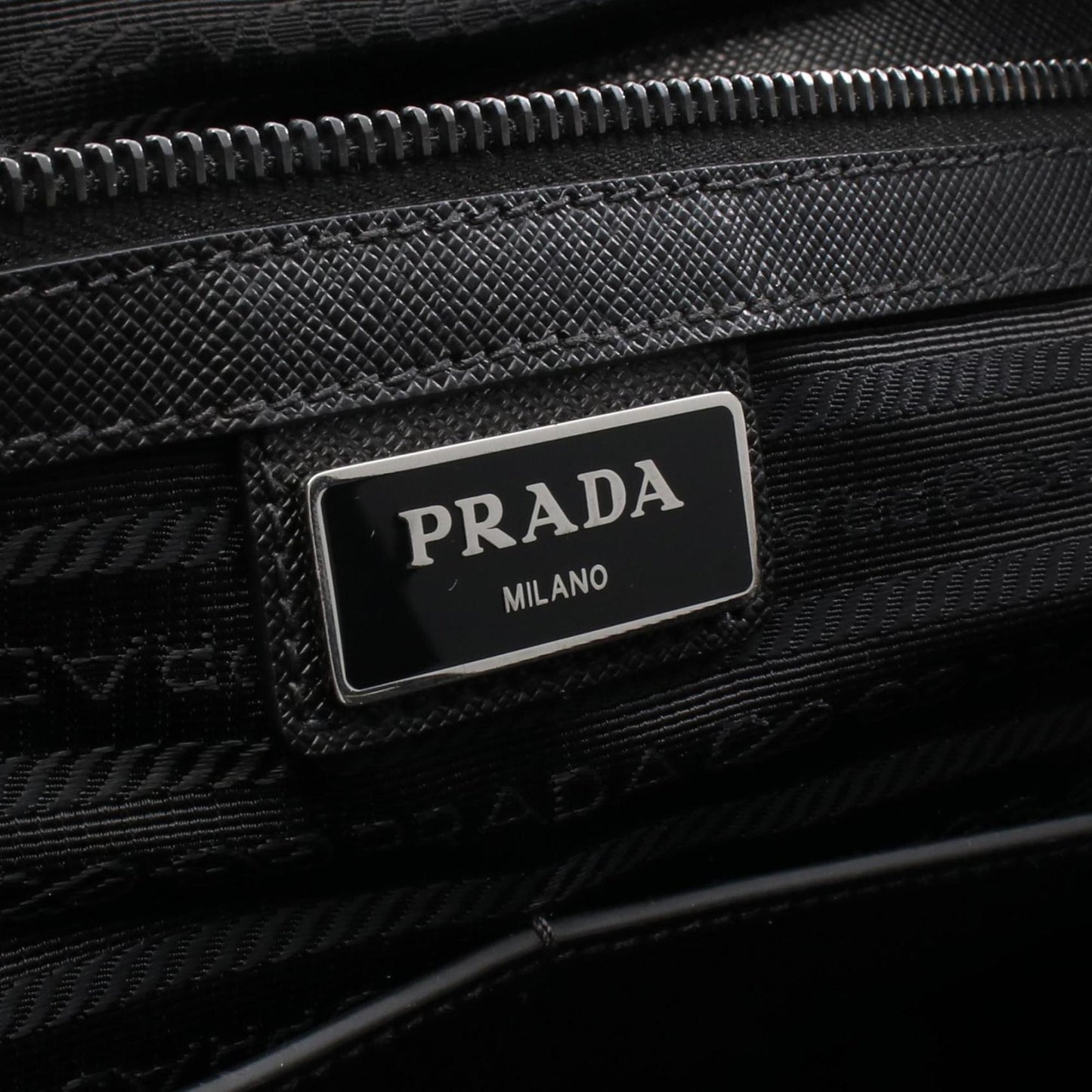 Prada PRADA Tote Bag in Nylon and Saffiano Leather, Black, Women's, 2VG024