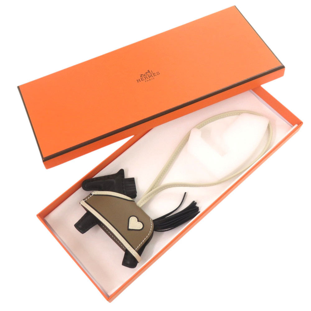 Hermes Robeau Coeur PM, Agneau Milo, Veau Swift, Black, K stamp (2025 production), Accessory, Bag Charm, 1635 HERMES — Like New