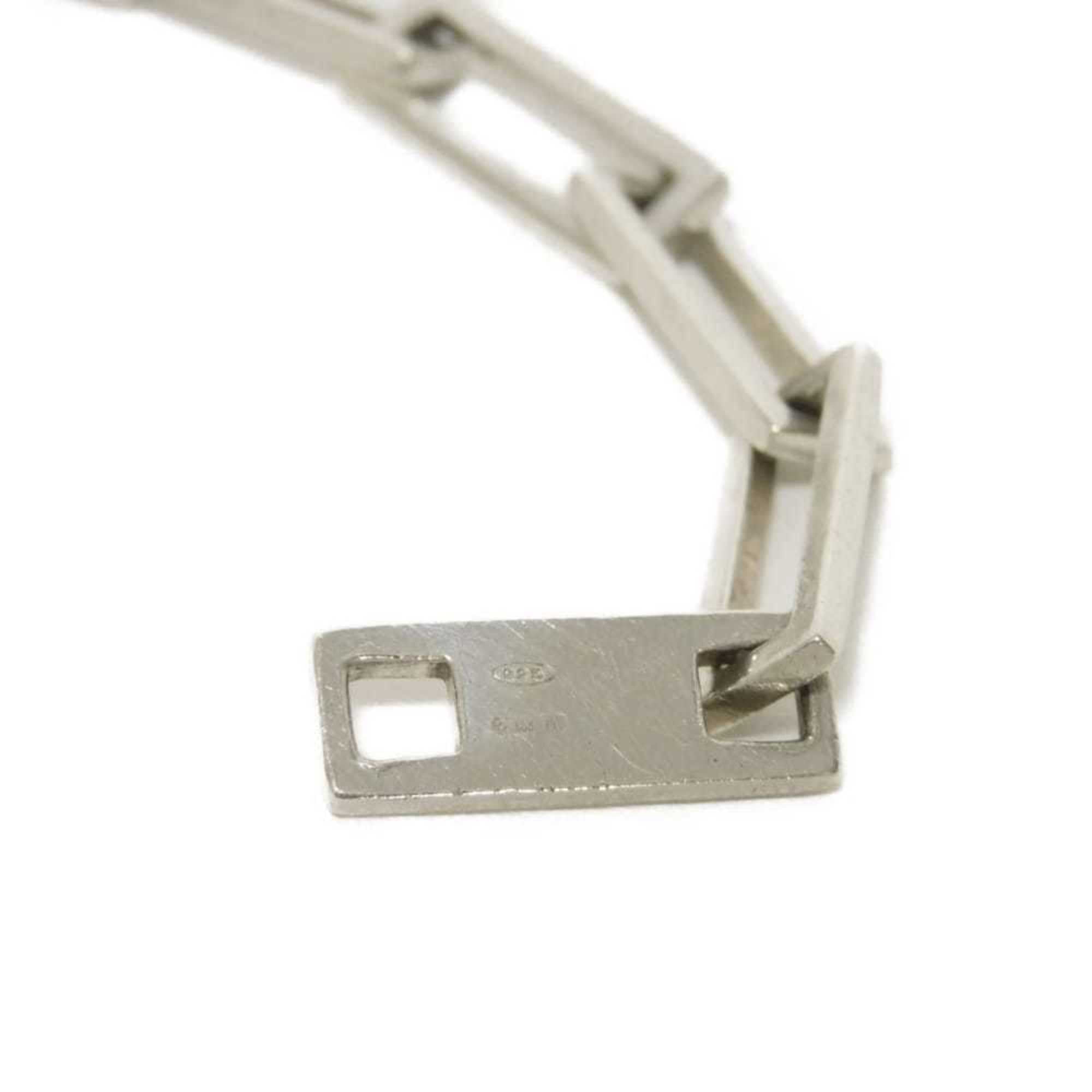 Gucci G Mark Bracelet, Old Square Link Chain, Sterling Silver 925, Men's and Women's