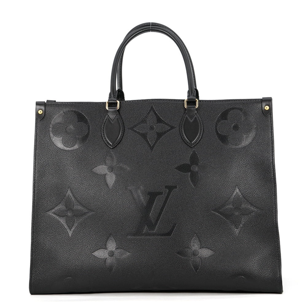 Louis Vuitton Monogram Empreinte OnTheGo GM Tote Bag M44925, Handbag, 2-way Shoulder Bag, Black, Monogram, LOUIS VUITTON — Like New