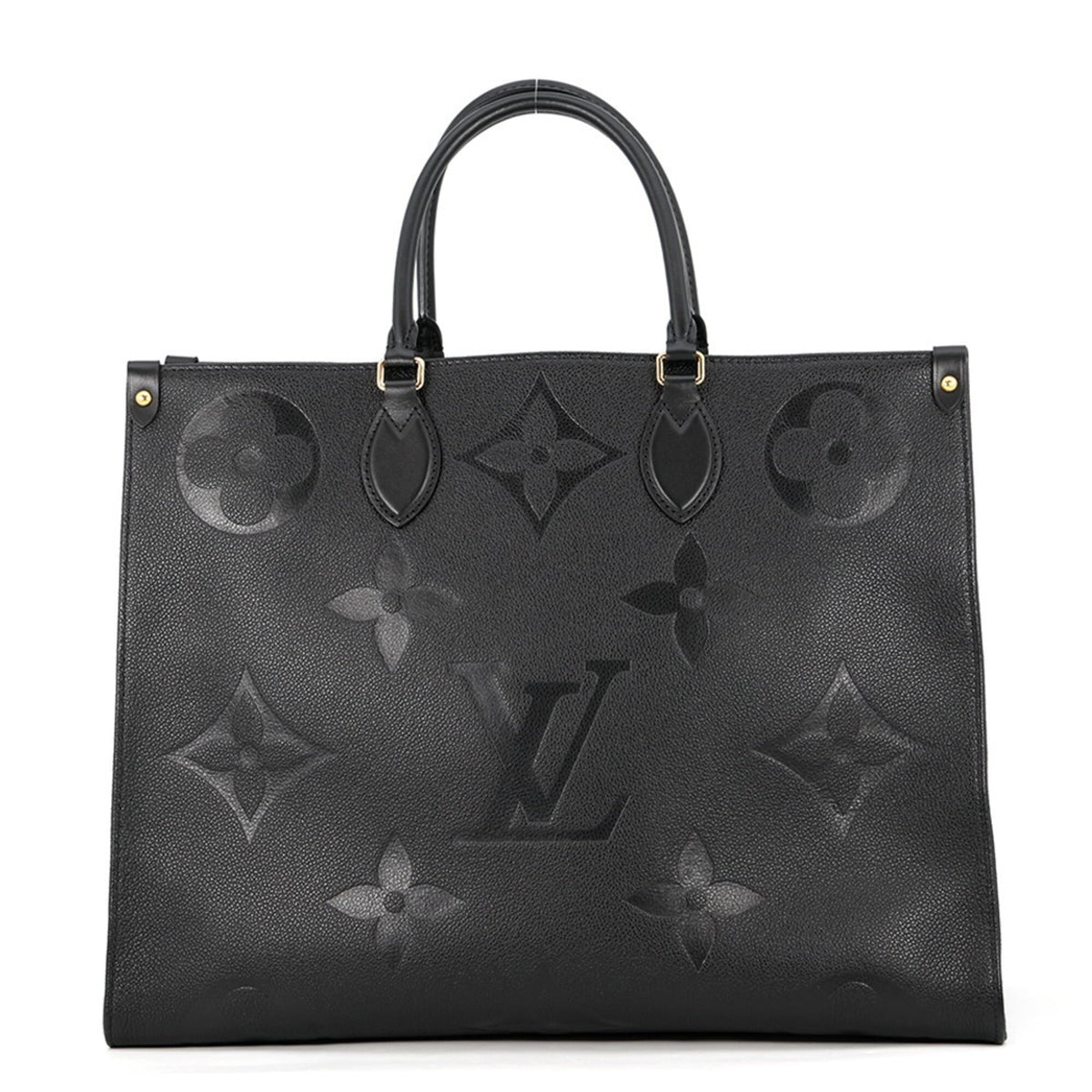 Louis Vuitton Monogram Empreinte OnTheGo GM Tote Bag M44925, Handbag, 2-way Shoulder Bag, Black, Monogram, LOUIS VUITTON — Like New