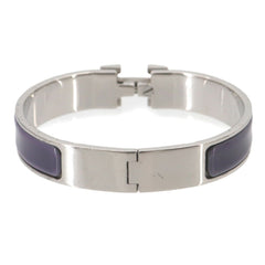 Hermes Clic H PM Bangle, Purple, Silver — Like New
