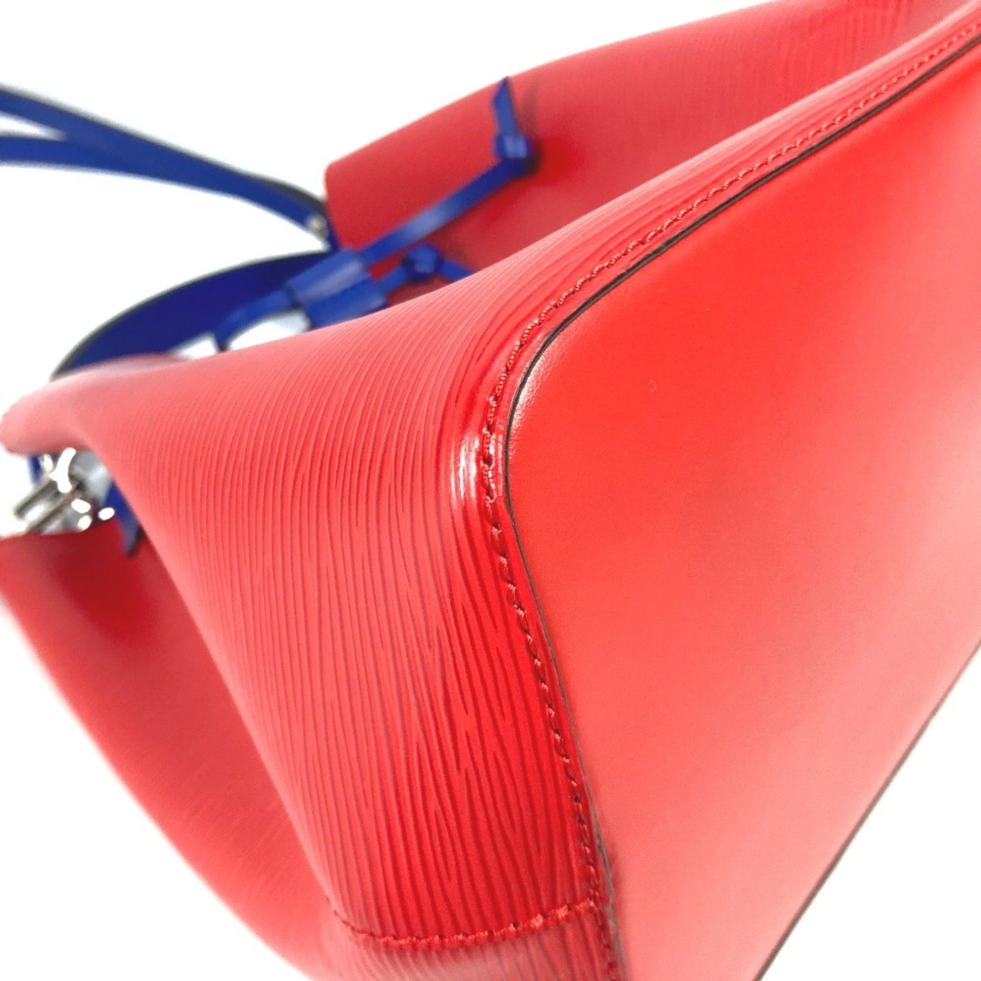LOUIS VUITTON M54365 Epi NeoNoe Two-Tone Bucket Bag, 2-Way Handbag/Shoulder Leather, Women's, Coquelicot Red — Like New