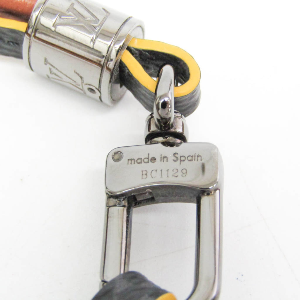 Louis Vuitton Damier Graphite LV Treble Bracelet M6423 Damier Graphite,Leather Bangle Black,Brown,Yellow