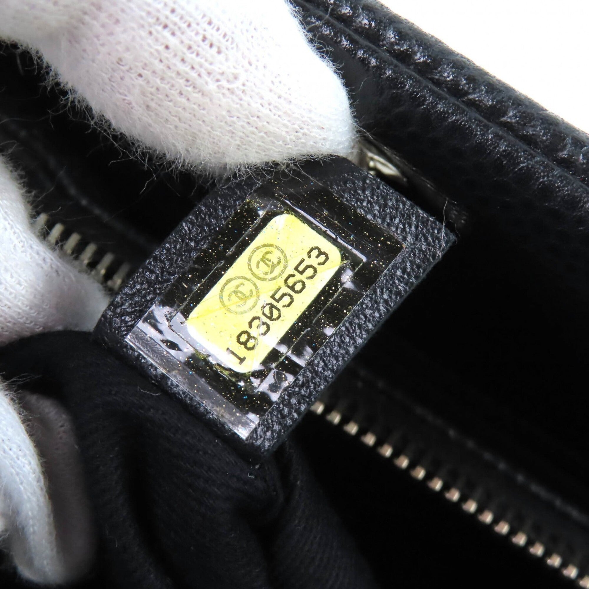 CHANEL A67294 Caviar Skin Coco Mark Matelassé Chain Tote Bag, Black with Silver Hardware, Comes Dust Made in Italy, Women's, Very Popular, Highly Recommended ◎ — Like New
