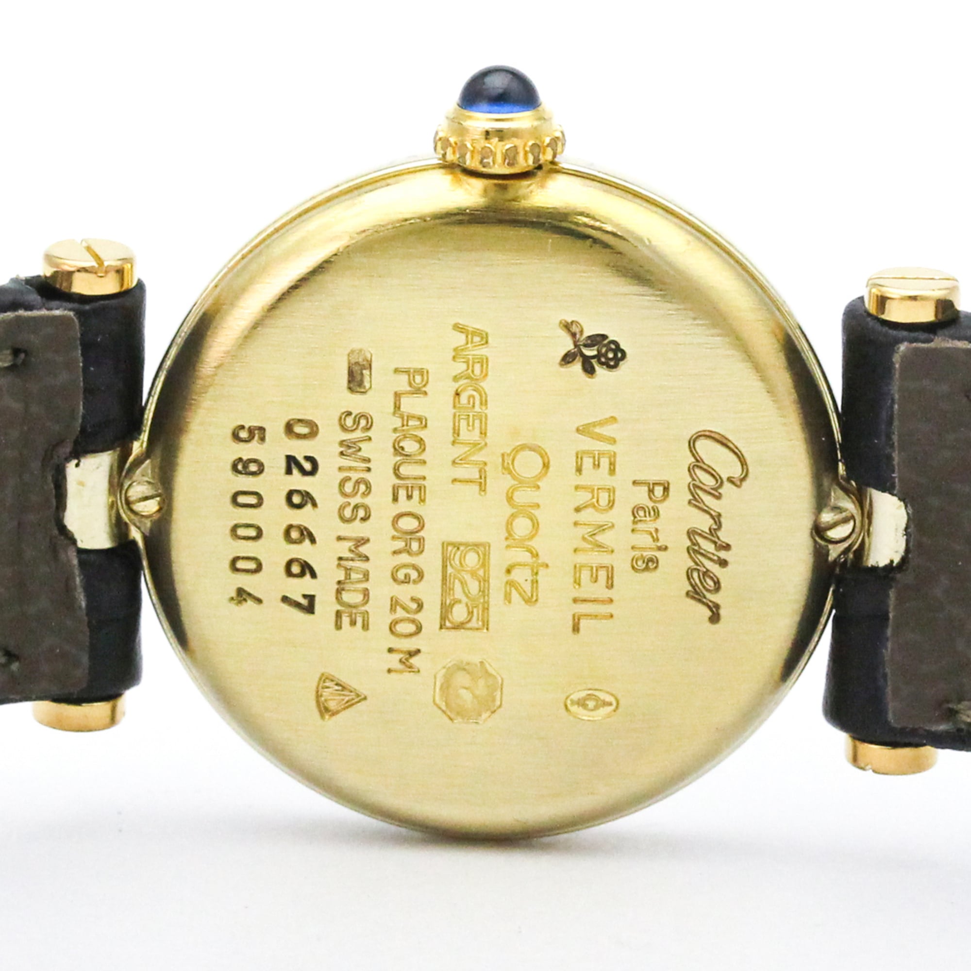 CARTIER Must Vendome Vermeil Gold Plated Quartz Ladies Watch 590004 — Good