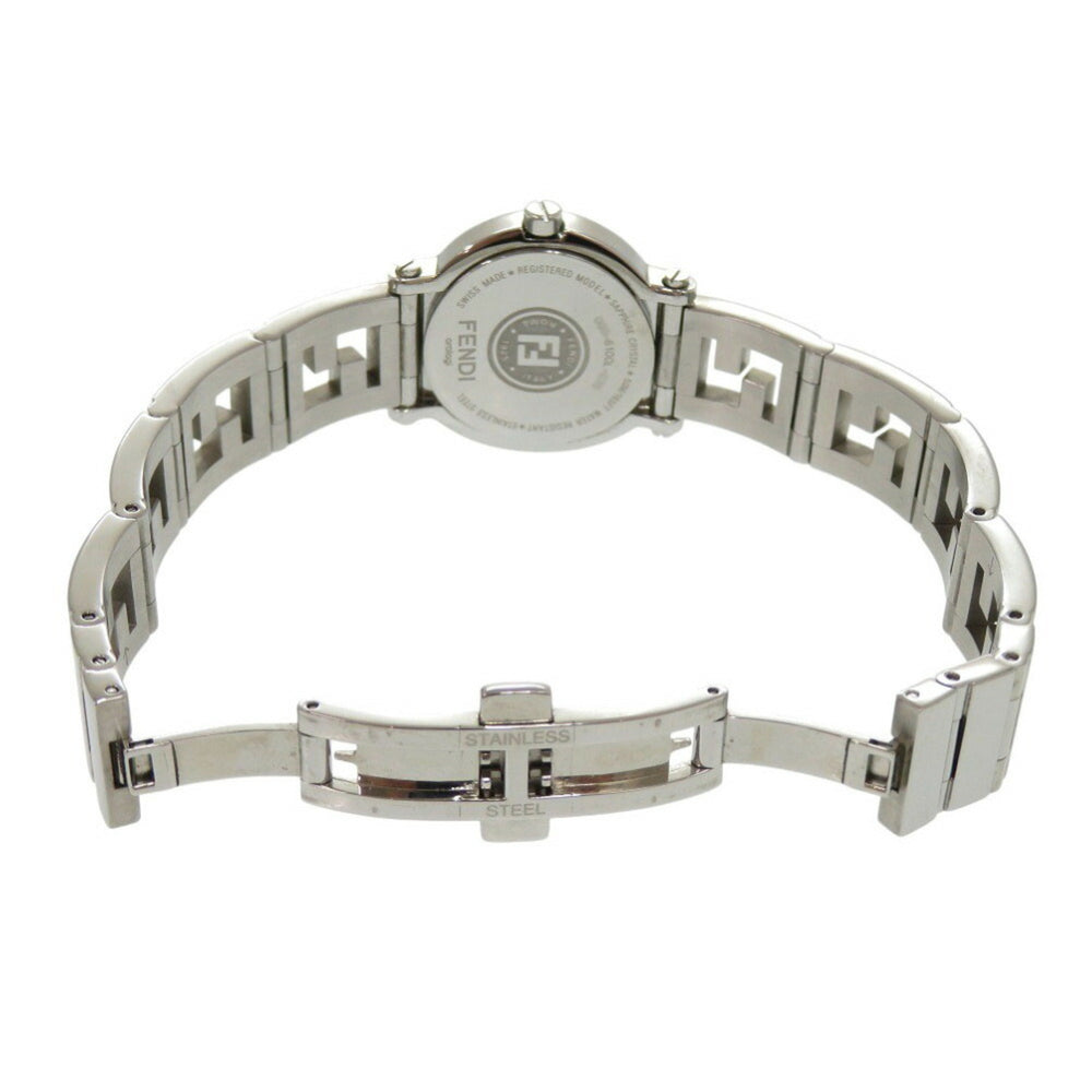 Fendi 6100L Caredro Shell Stainless Steel Black Quartz Watch with Dial 0556FENDI — Good