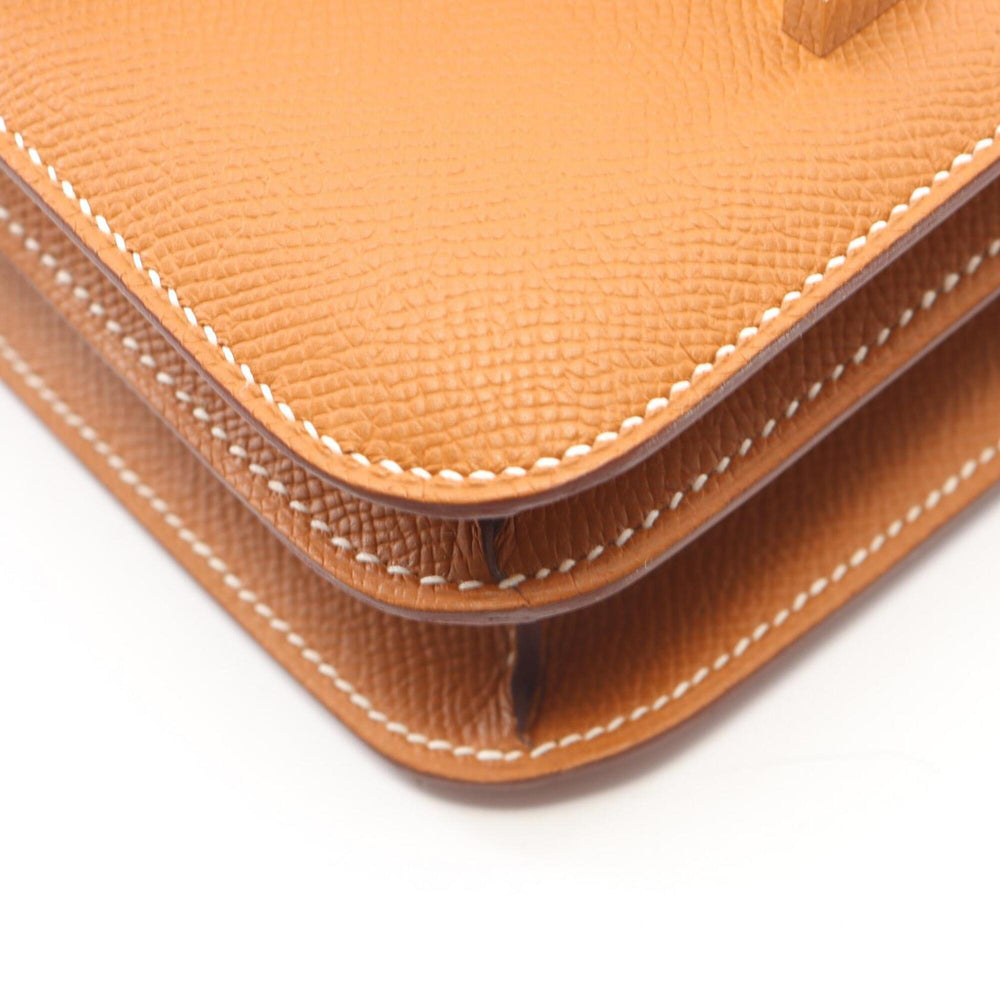 Hermes Constance 3 Mini Shoulder Bag/Handbag, Leather, Calfskin (Cowhide), Veau Epsom, Women's, Brown, 083905CK — New - Store Return