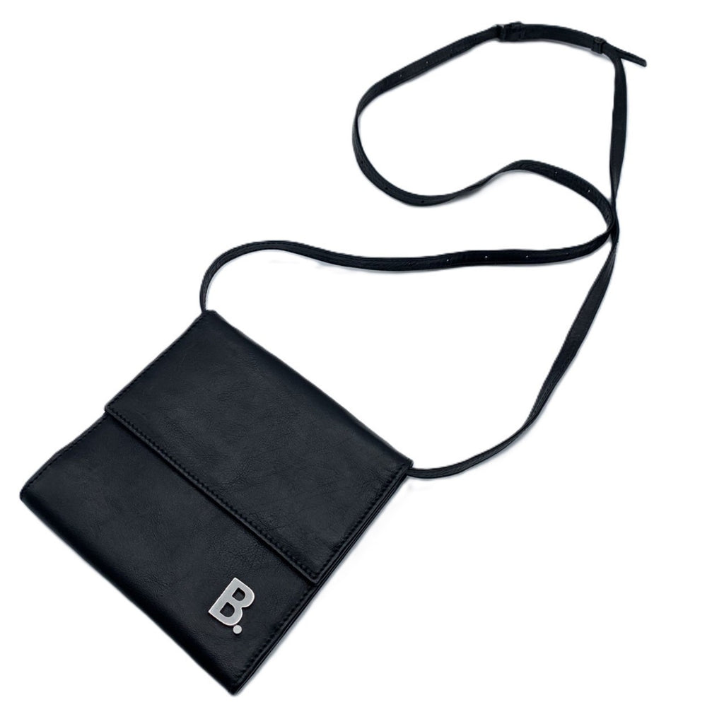 Balenciaga Shoulder Wallet Tri-fold Black Leather 580037 BALENCIAGA