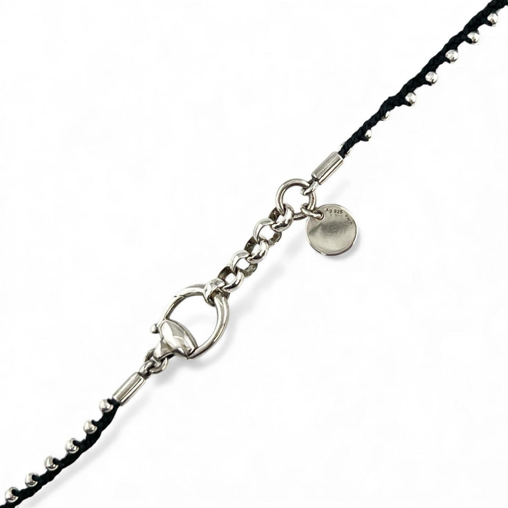 Gucci Horsebit Necklace, 925 Sterling Silver, Black, Approx. 8g, Unisex — Like New