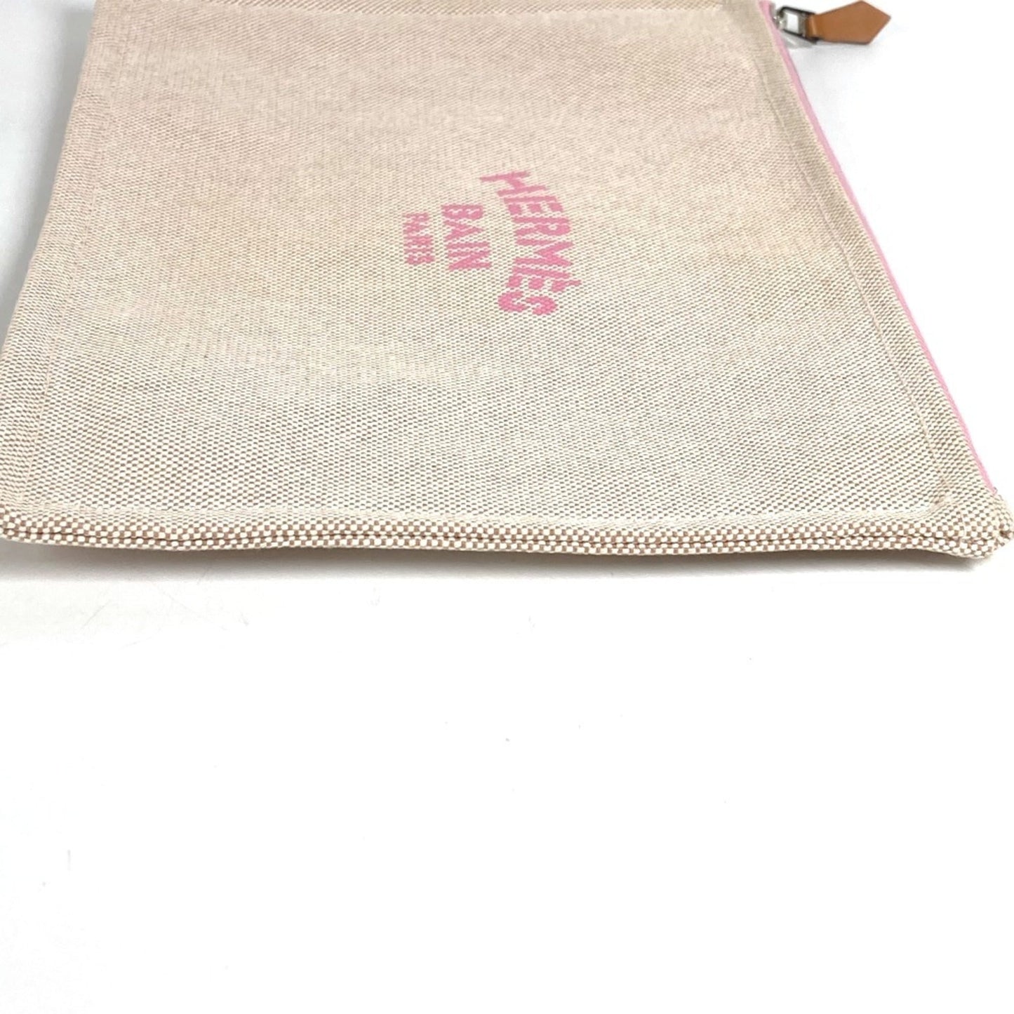 HERMES Yachting GM clutch bag, makeup pouch, multi-purpose canvas, men's and women's, pink