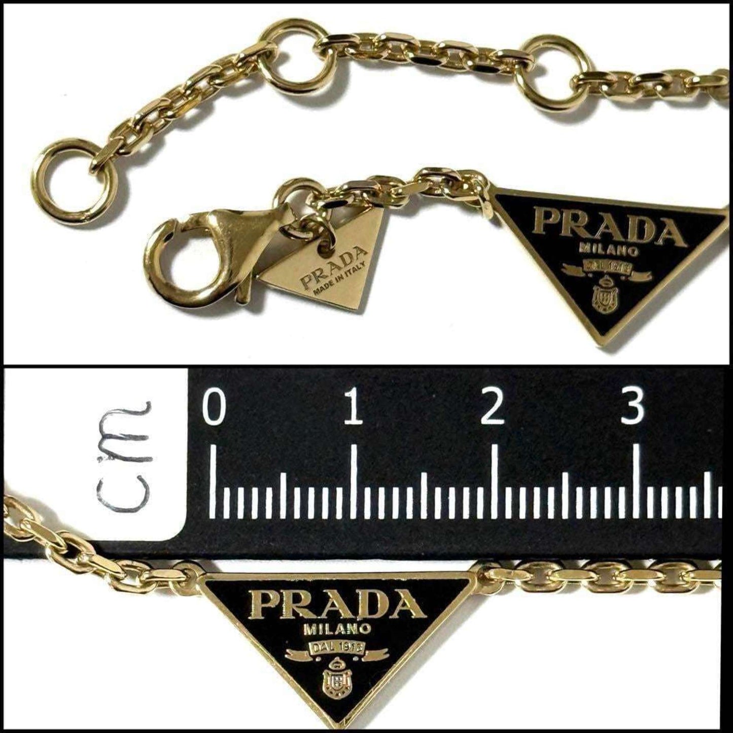 Prada Women's Enamel Metal Necklace Pendant