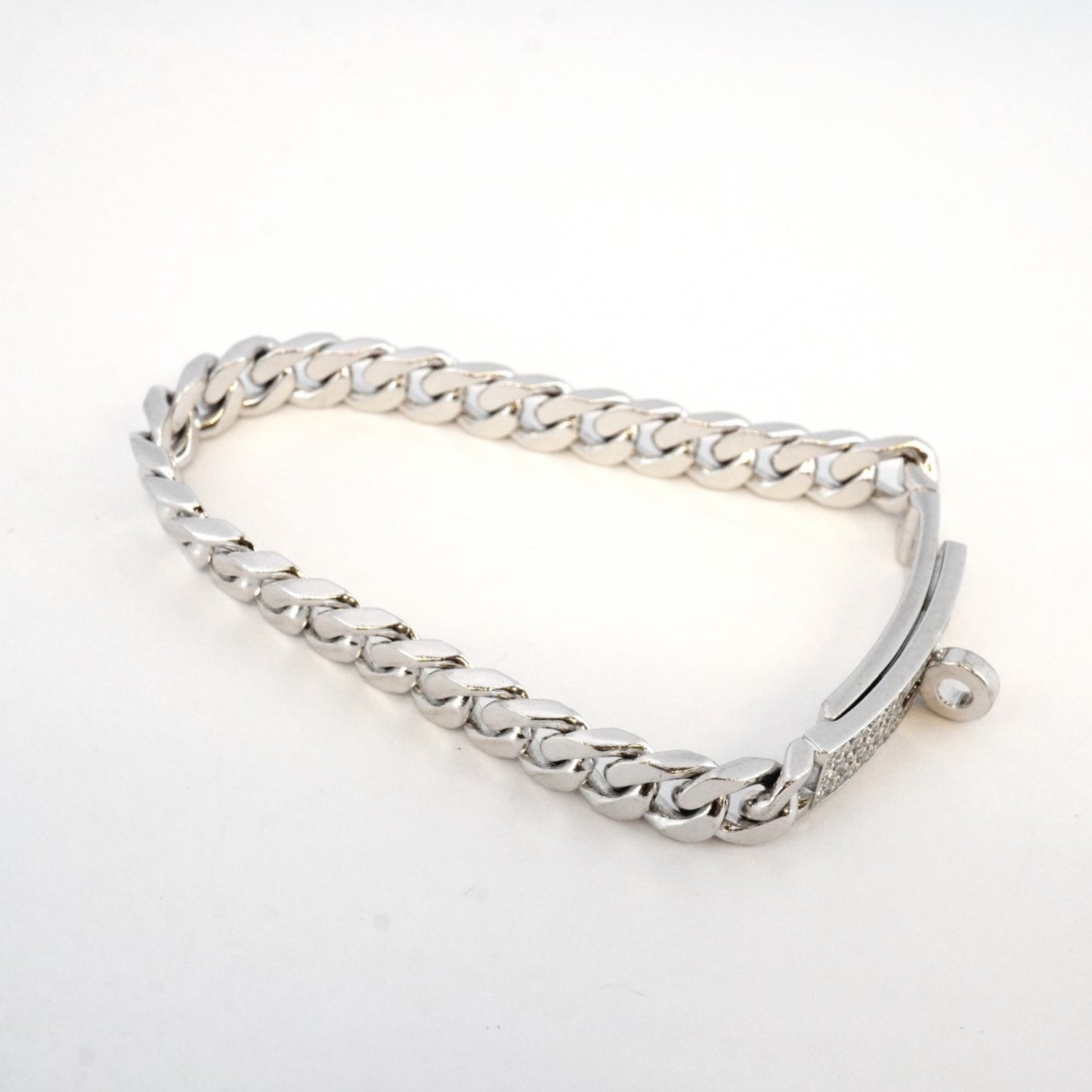 Hermes Kelly Gourmet Bracelet 18KWG White Gold Diamond Women's