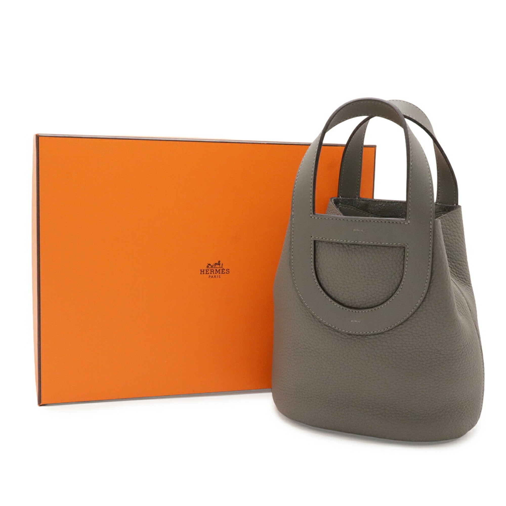 HERMES In the Loop 18 Handbag Tote Bag Taurillon Clemence Leather (Veau Swift) Grimeyer K Stamp H084274CCAH — New - Store Return