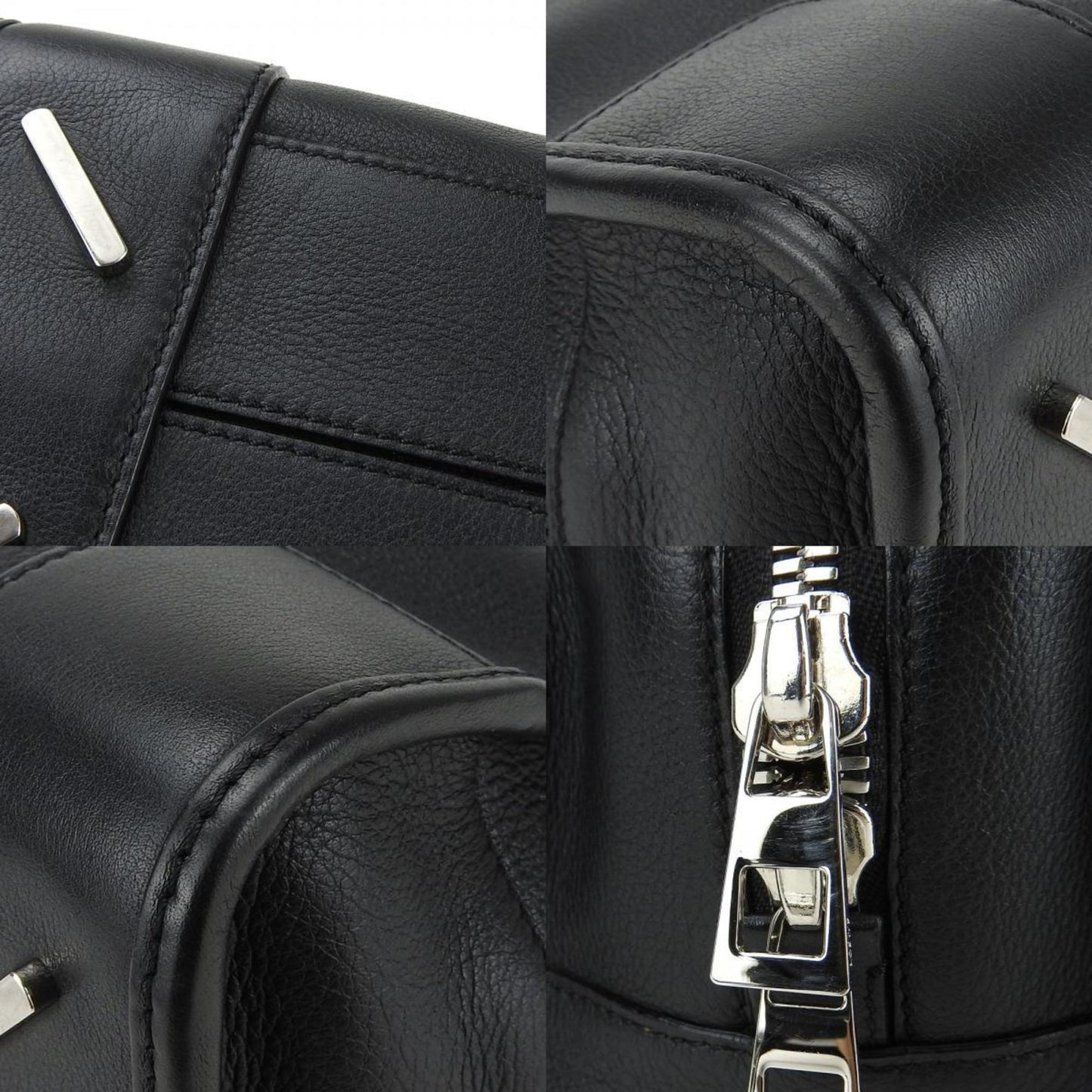 LOEWE Handbag Amazona 28 Leather Black Anagram Women's