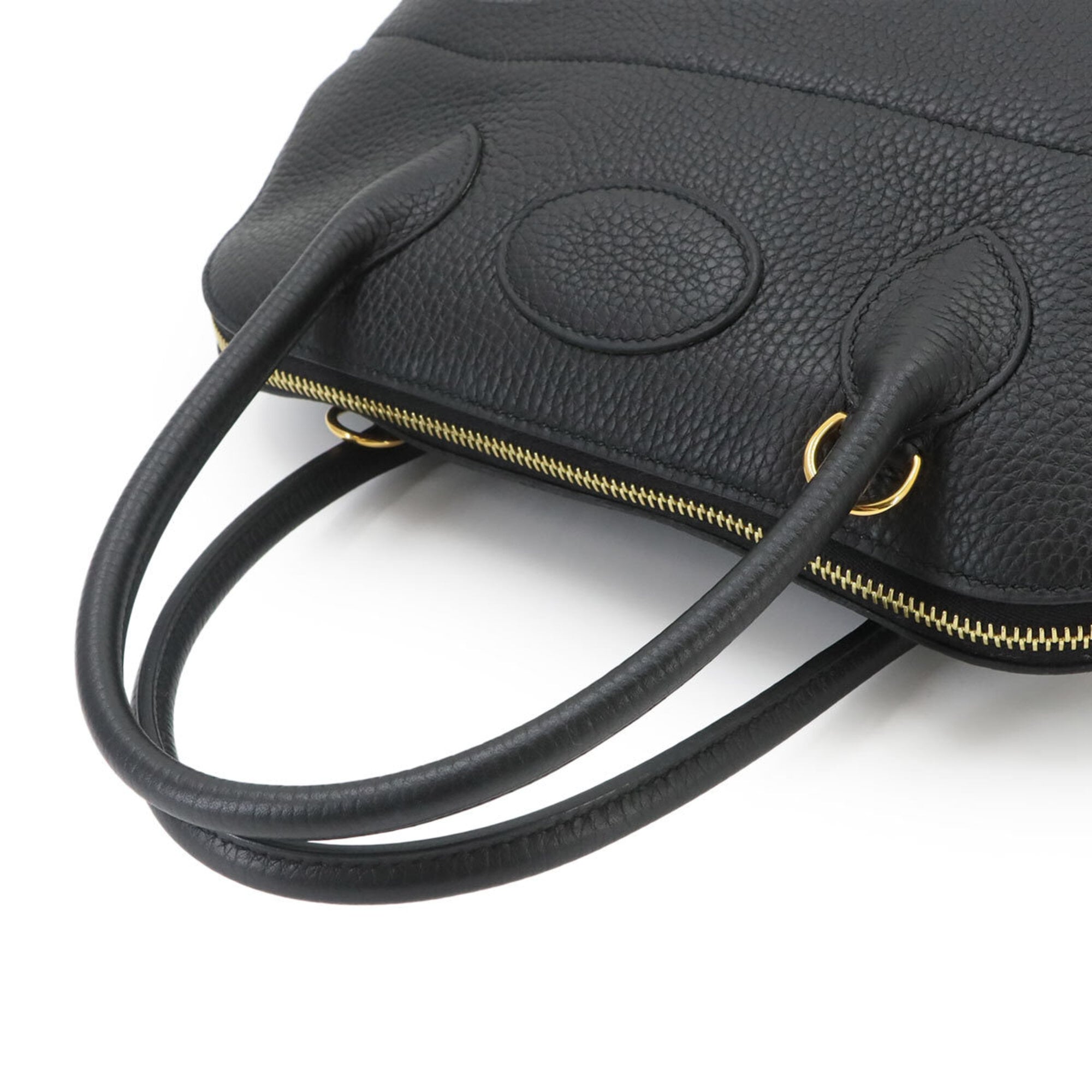 Hermes Bolide 31 2-way Handbag/Shoulder Bag, Taurillon Clemence Leather, Black, Z Stamp, Gold Hardware — Like New