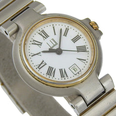 Dunhill Women's Stainless Steel Quartz Watch with Analog Display and White Dial — Good