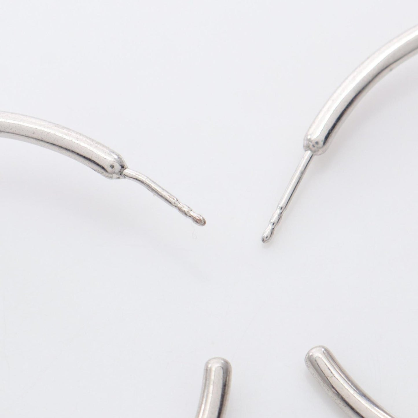 Christian Dior Dior CD LOCK Hoop Earrings in Stainless Steel with Crystals, Silver and Clear