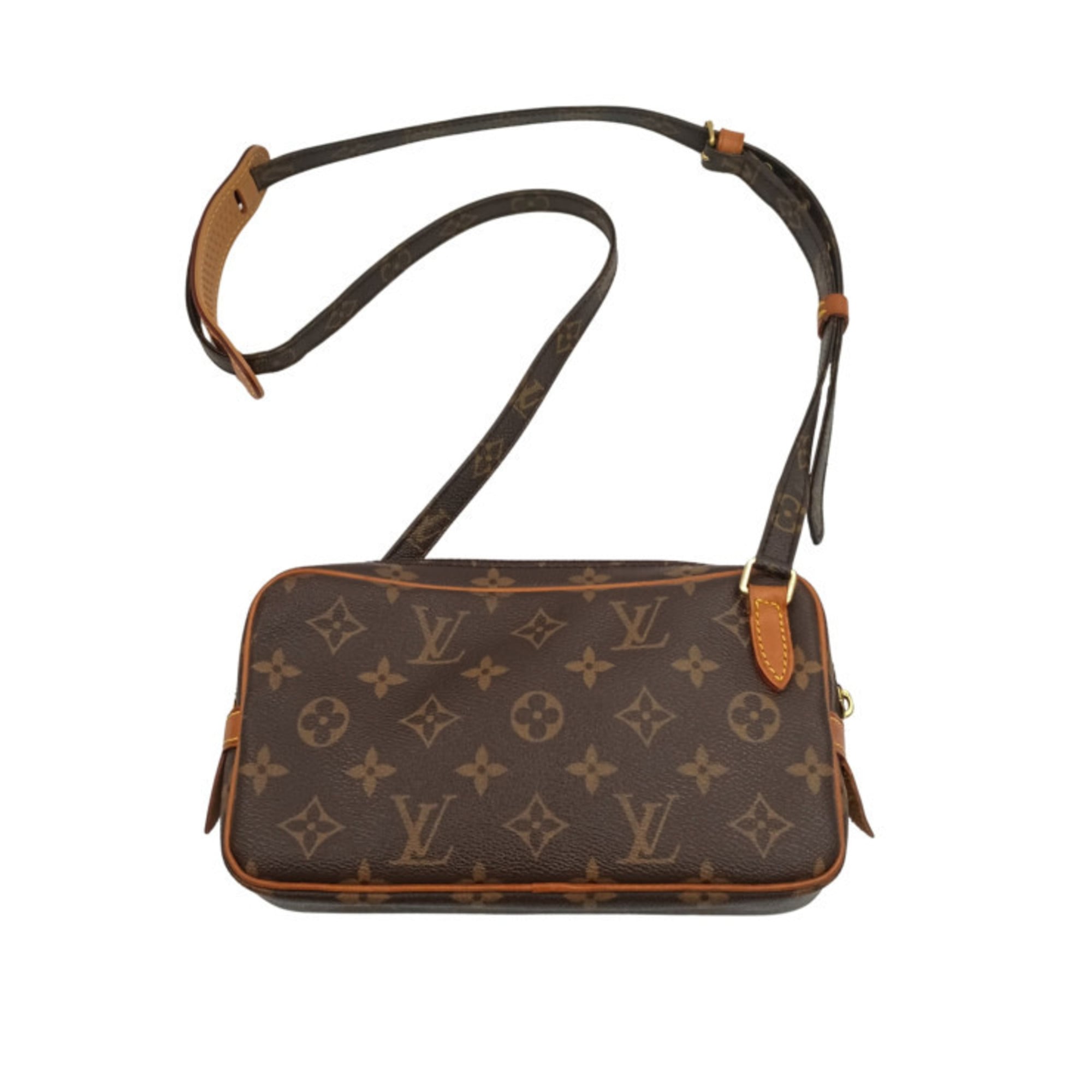 LOUIS VUITTON Monogram Marly Bandouliere Shoulder Bag M51828 Brown Leather Men's and Women's Pochette