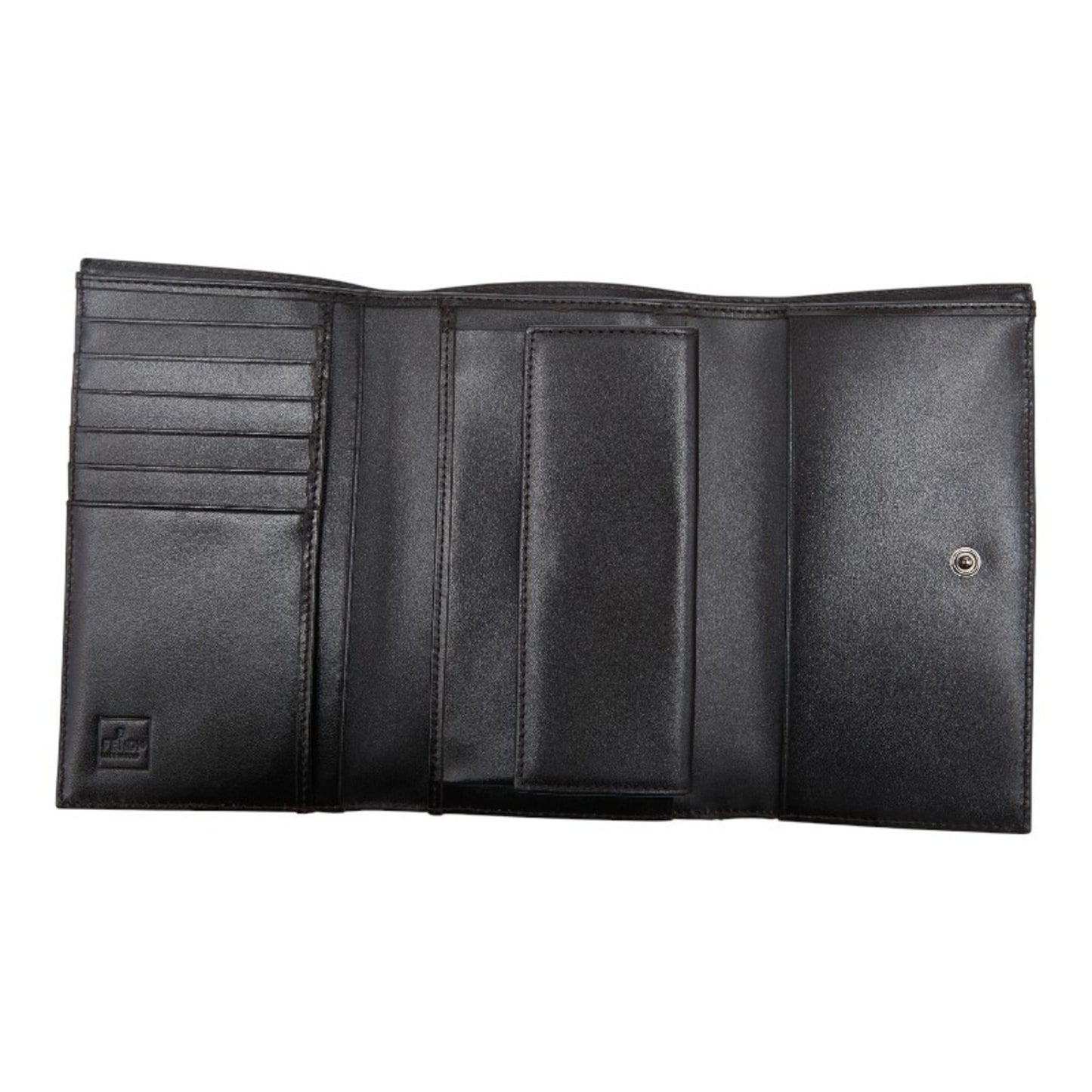 Fendi Zucca Tri-fold Wallet 8M0011 Brown/Black Canvas Women's FENDI