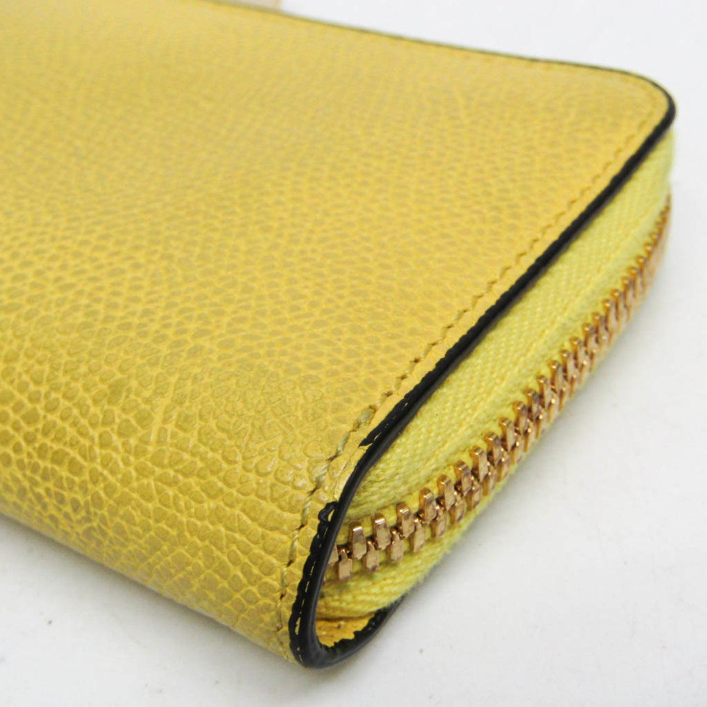 Valextra Multi-case Key Ring Women,Men Leather Coin Purse/coin Case Yellow