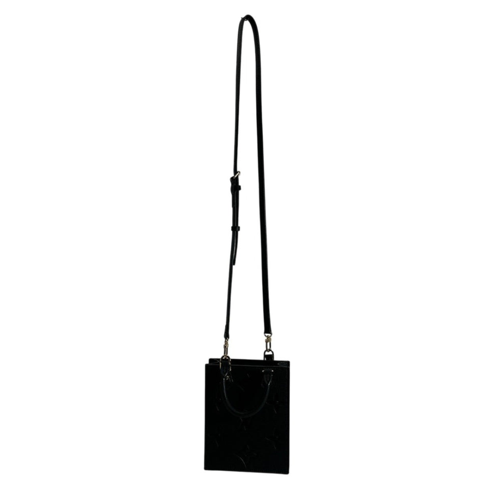 Louis Vuitton Monogram Petite Sac Plat Shoulder Bag, Empreinte, M81417, Black — Like New