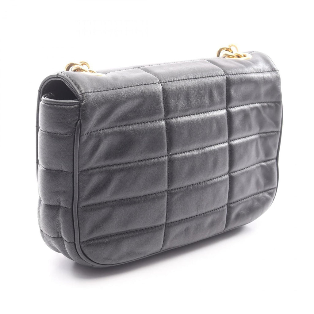 Celine Monochrome Shoulder Bag, Leather, Women's, Black