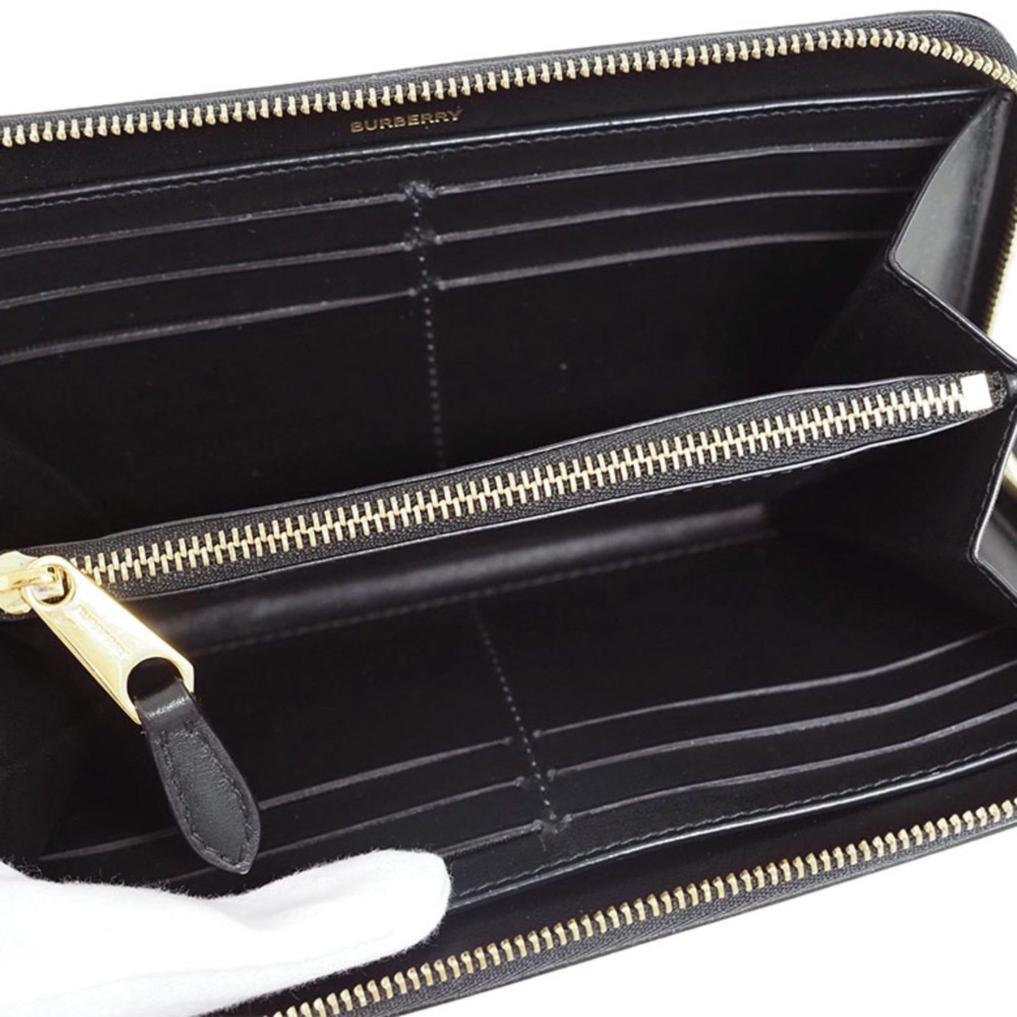 Burberry Check Round Long Wallet PVC Leather Women's 80580161 BURBERRY