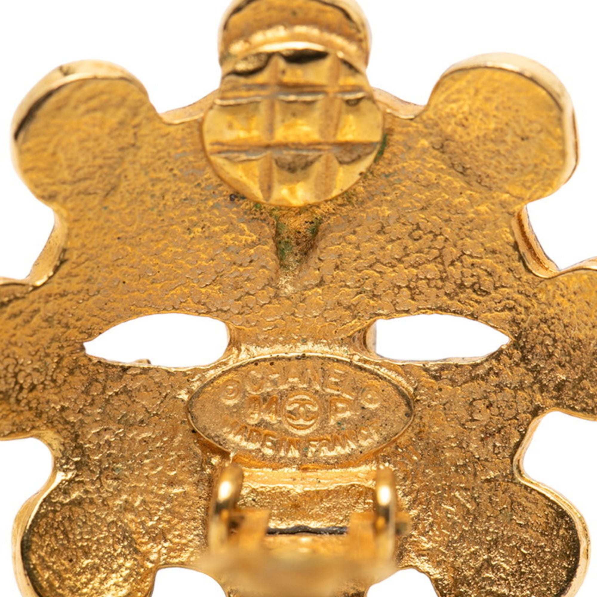 CHANEL Coco Mark Vintage Earrings, Gold Plated, Women's