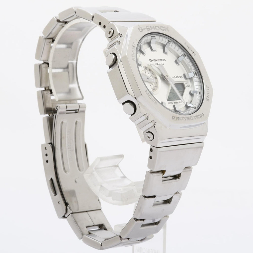 CASIO G-SHOCK 2100 Series GM-2110D-7AJF Silver Stainless Steel x Resin Men's Watch — Good