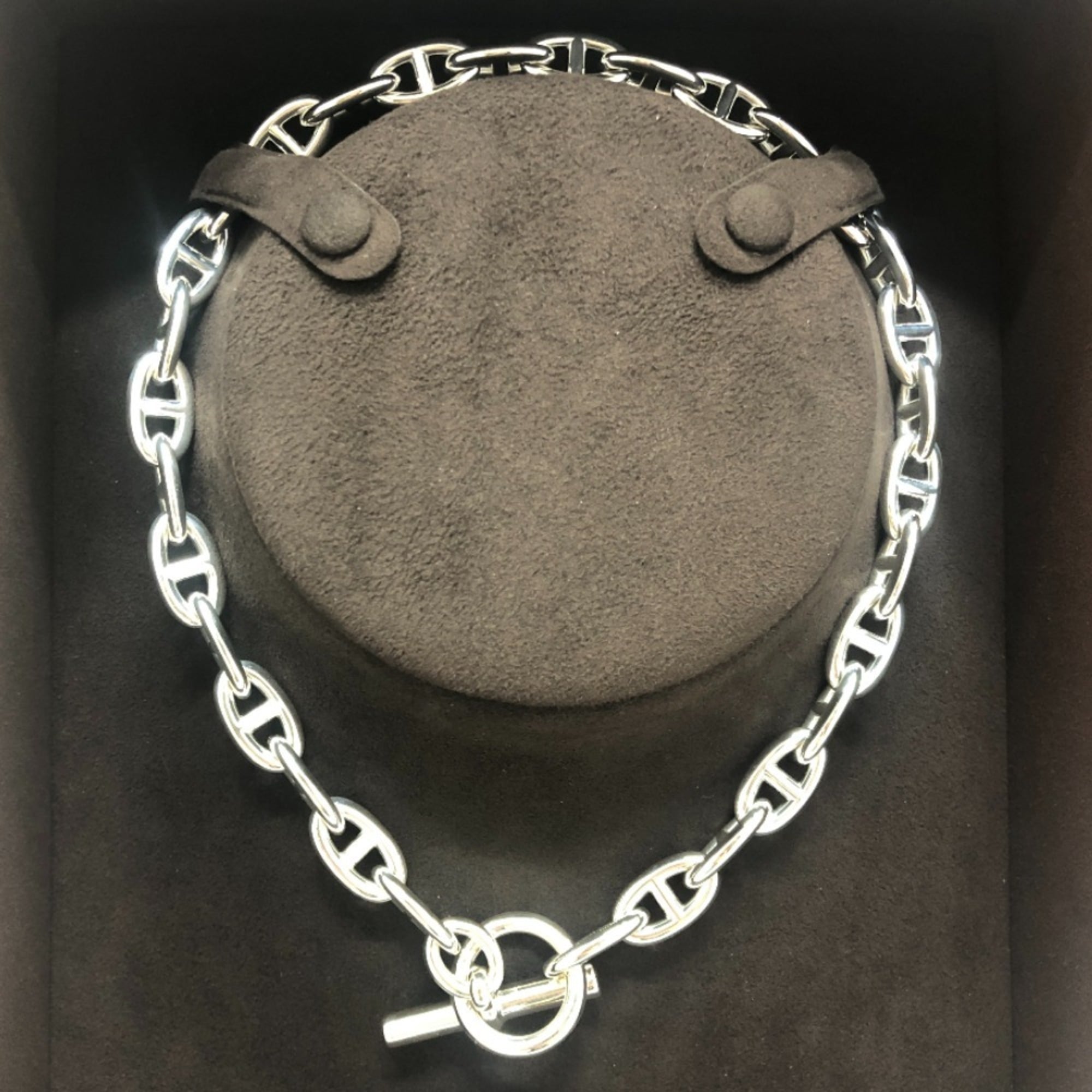 HERMES Chaine d'Ancre GM 31-link accessory jewelry necklace SV925 men's women's silver — New