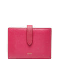 Celine Strap Wallet Bifold Pink Leather Women's CELINE