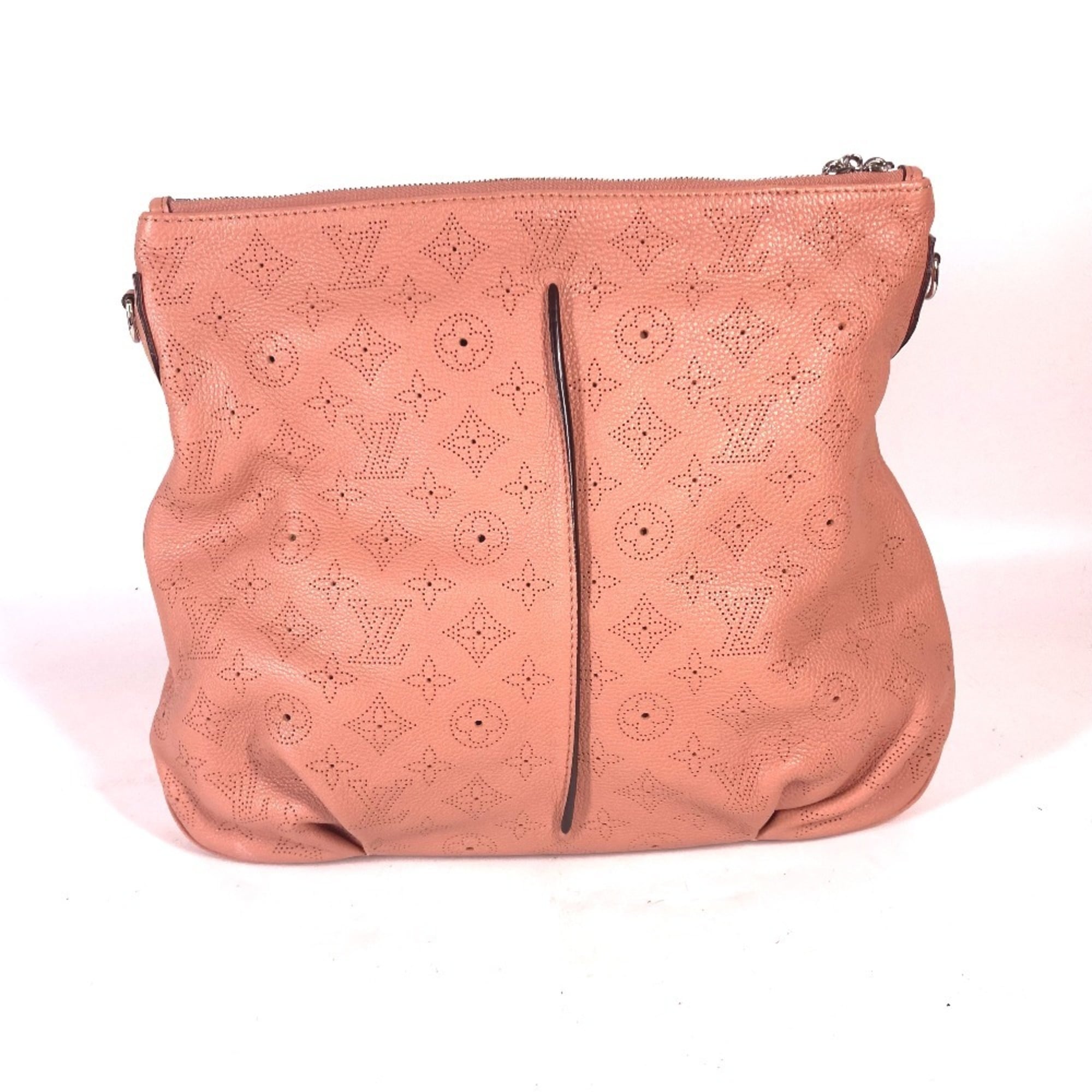 LOUIS VUITTON M94276 Monogram Mahina Selene PM Tote Bag Handbag Shoulder Leather Women's Rose Pink G-241125-24 — Like New