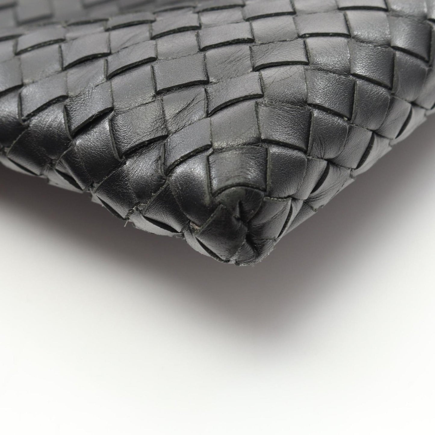 Bottega Veneta Intrecciato Small Messenger Bag Shoulder Leather Men's Black