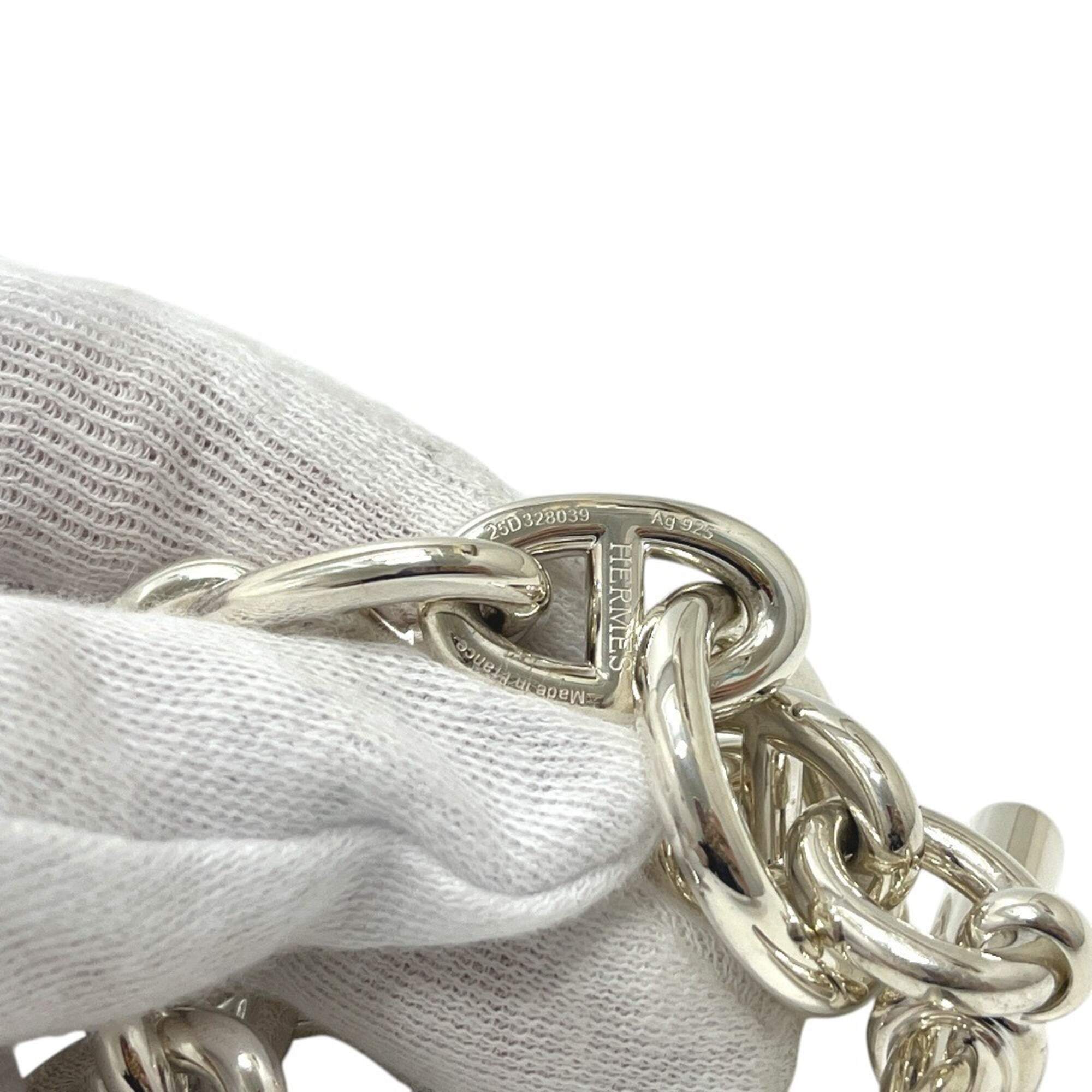 HERMES H101995B Chaine d'Ancre TGM 12-link bracelet SV925 men's silver — New