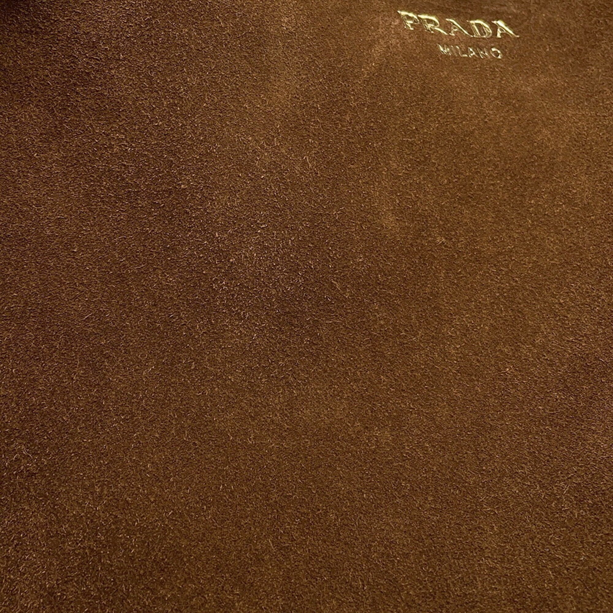 Prada handbag, buckle, medium suede, 1BA434, PRADA 2-way shoulder bag — Like New