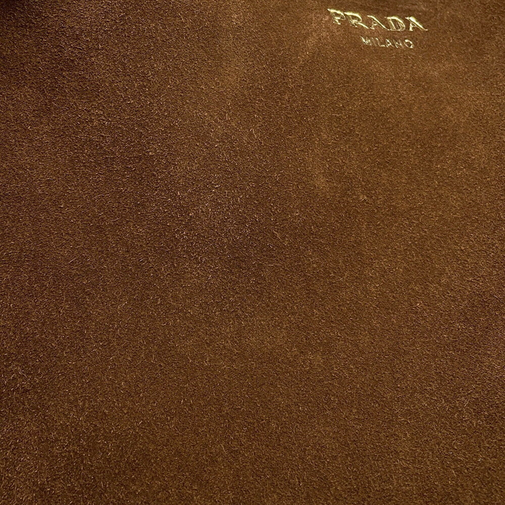 Prada handbag, buckle, medium suede, 1BA434, PRADA 2-way shoulder bag — Like New