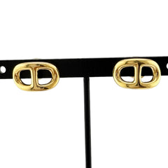 Hermes Chaine d'Ancre Earrings, 18K Yellow Gold, Women's — Like New