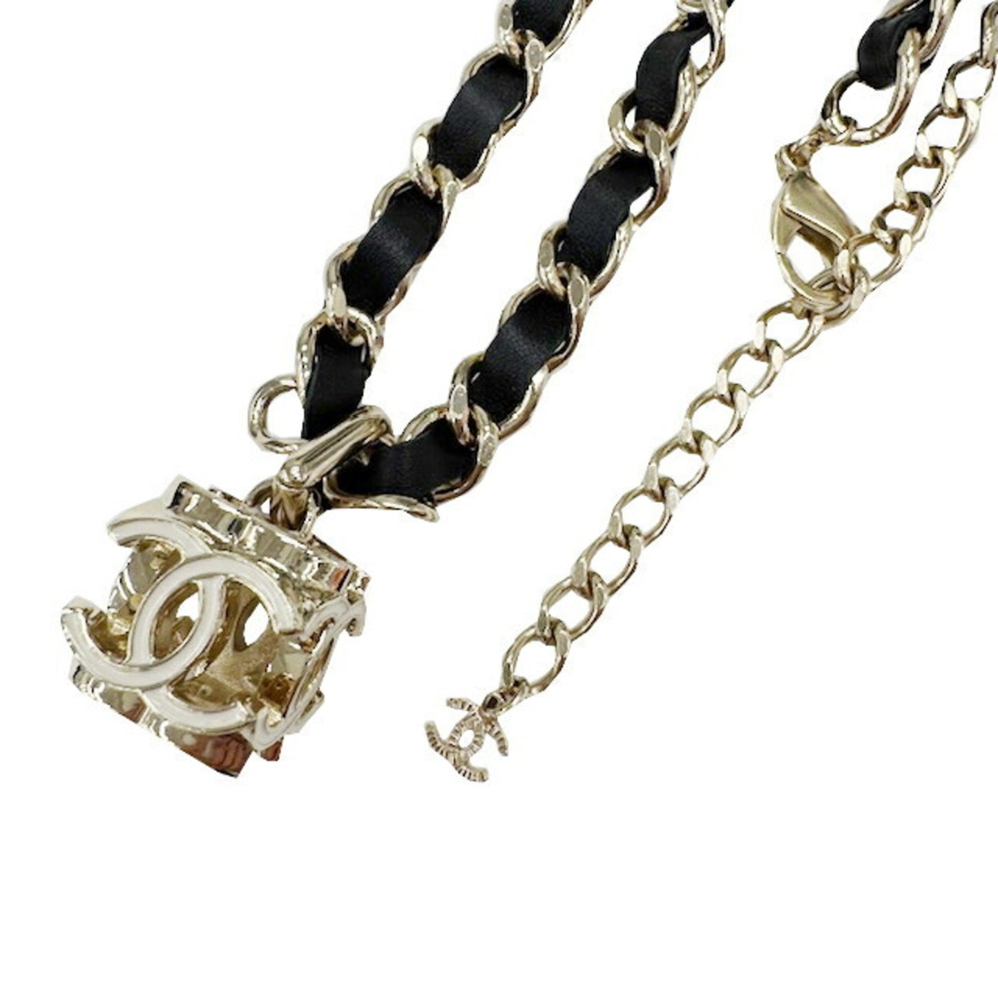 CHANEL Ice Cube Necklace Gold GP A22 K 2022 Women's Coco Mark